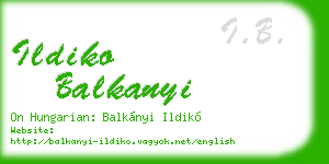 ildiko balkanyi business card
